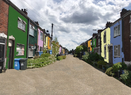A community-led vision sketch re-imagining Rutland Street