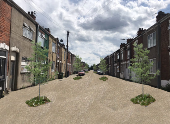 A community-led vision sketch re-imagining Rutland Street